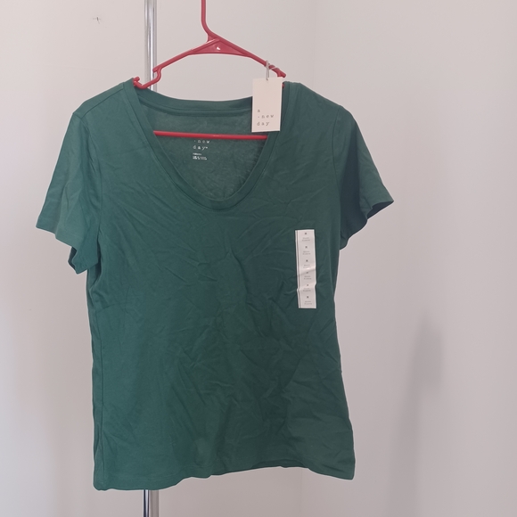 a new day Tops - a new day Deep Green Short Sleeve Tee